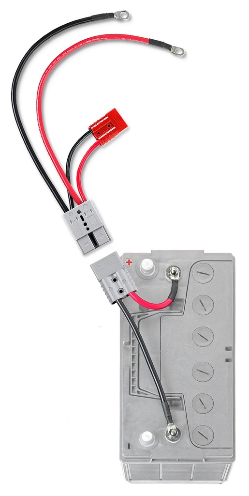 12V Outboard Starting Battery Kit with Accessory Connector — (2)