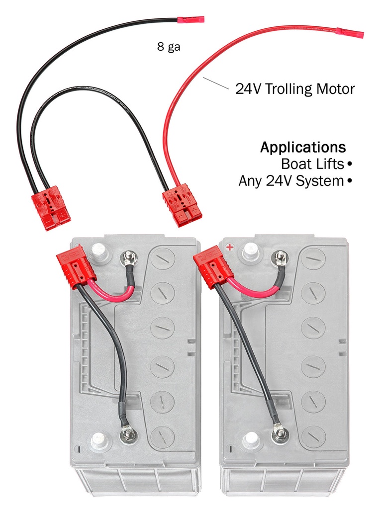 24V Trolling Motor Connection Kit — Series Battery Connectio (2)