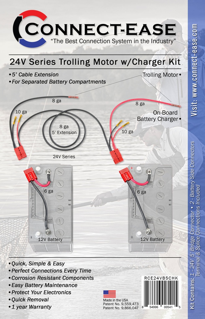 24V Trolling Motor Connection Kit with 5 ft Extension — For  (3)