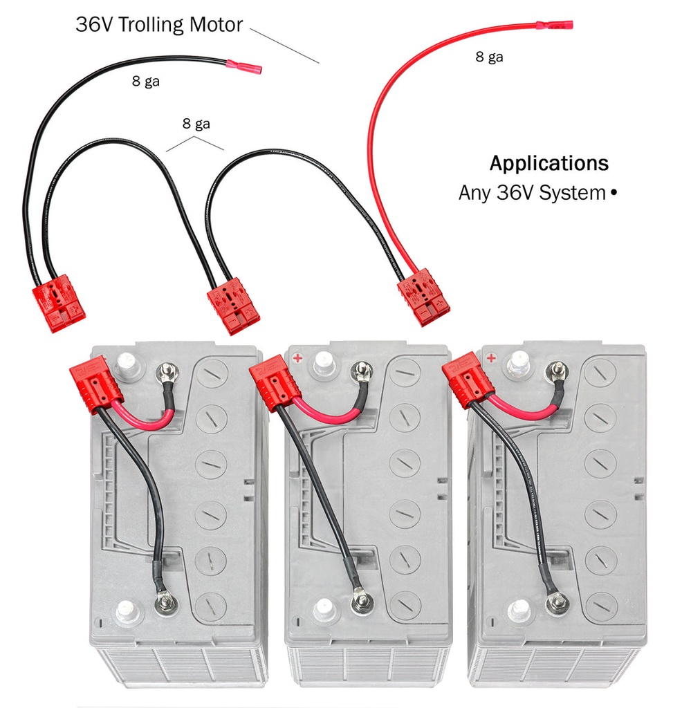 36V Trolling Motor Connection Kit — Series Battery Connectio (3)