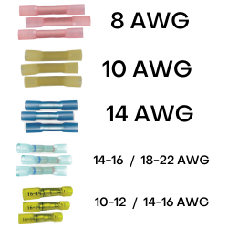 [CE15HS] Heat Shrink Butt Splice Combo Pack — CE15HS Combo 15-Piece Marine Wiring Kit