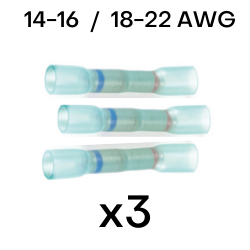 [CE 1422] Step Down Heat Shrink Butt Splices 14–16 to 18–22 AWG — 10 Pack