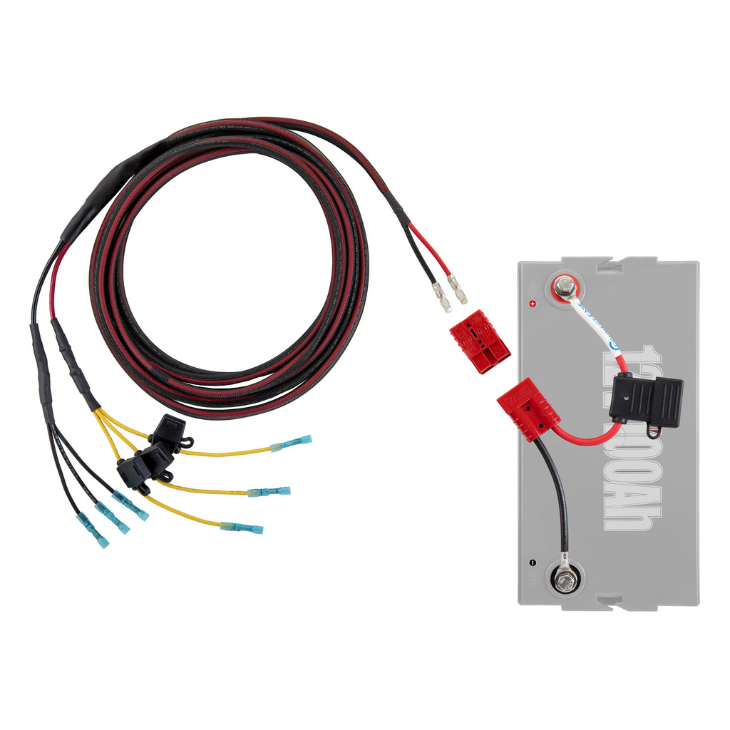 [RCE12VGPYAK] YAK-EASE Graph Power — 8 ft Fused Wiring Harness for Kayak Electronics